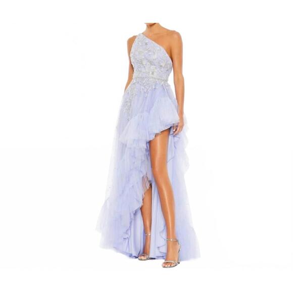 MAC DUGGAL Dresses & Skirts - NEW MAC DUGGAL one shoulder embellished hi low gown in periwinkle